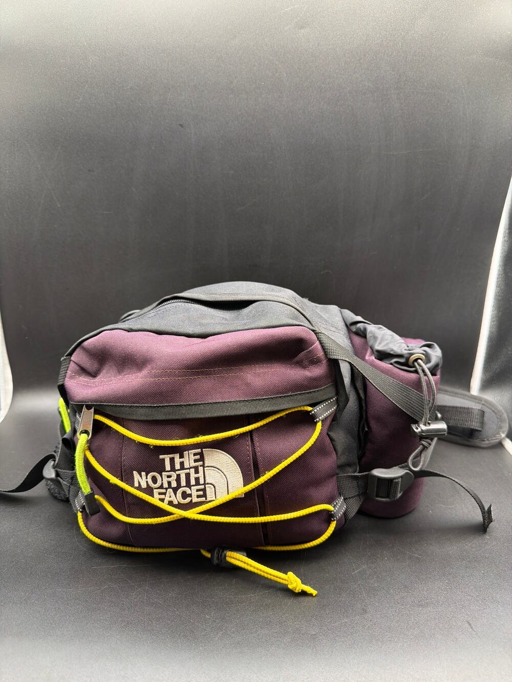 The North Face Sport Hiker Lumbar Pack 9L Purple Yellow Vintage Waist Hiking Bag